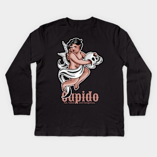 I'm Cupid. Fat, Naked and Dangerous Kids Long Sleeve T-Shirt